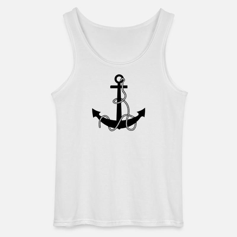 anchor - Gildan Männer Tank Top - Weiß
