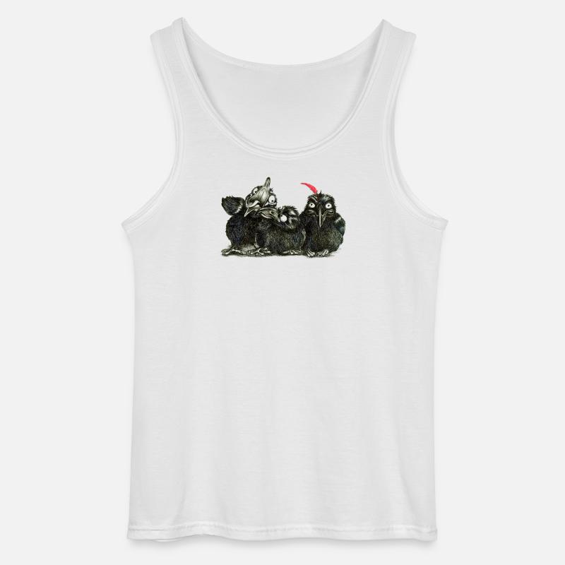 drei junge freche kraehen - Gildan Männer Tank Top - Weiß