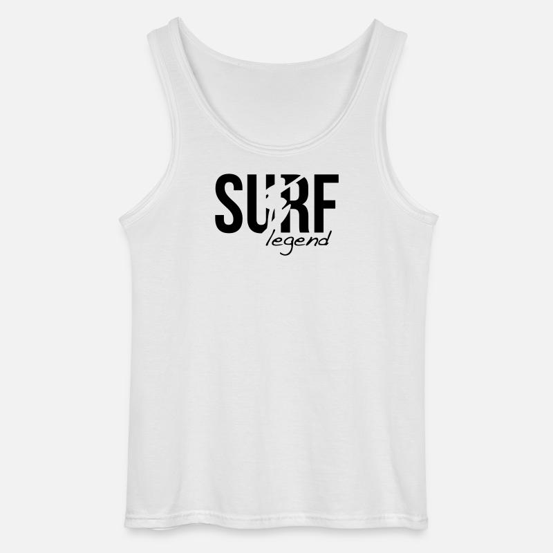 surf surfing surfen - Gildan Männer Tank Top - Weiß
