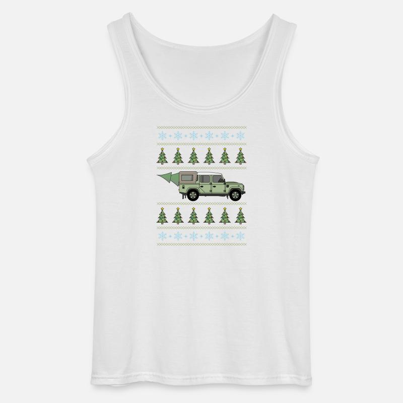 Defender Pickup - Weihnachtsbaum - Gildan Männer Tank Top - Weiß