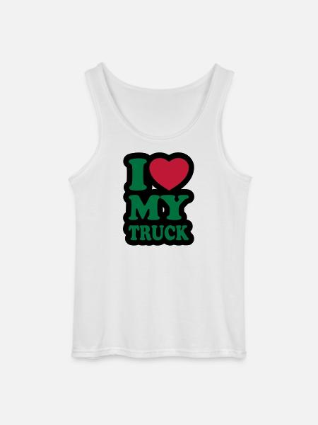 I love my truck - Gildan Men’s Tank Top - white