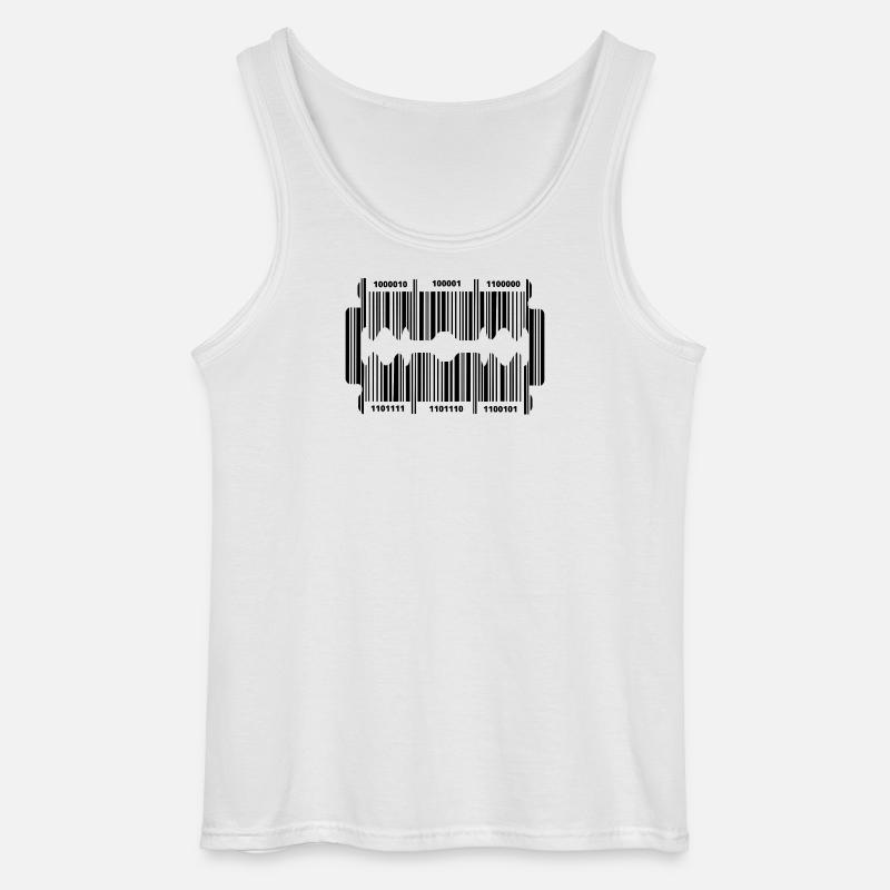 Rasierklinge mit geheim Code - Gildan Männer Tank Top - Weiß