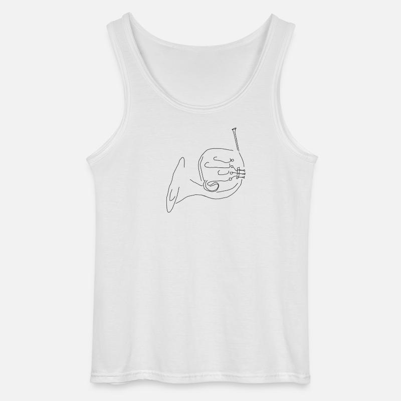 horn - Gildan Men’s Tank Top - white