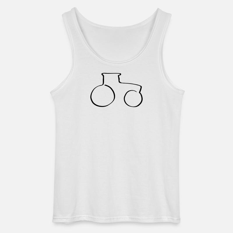 Linientraktor - Gildan Männer Tank Top - Weiß