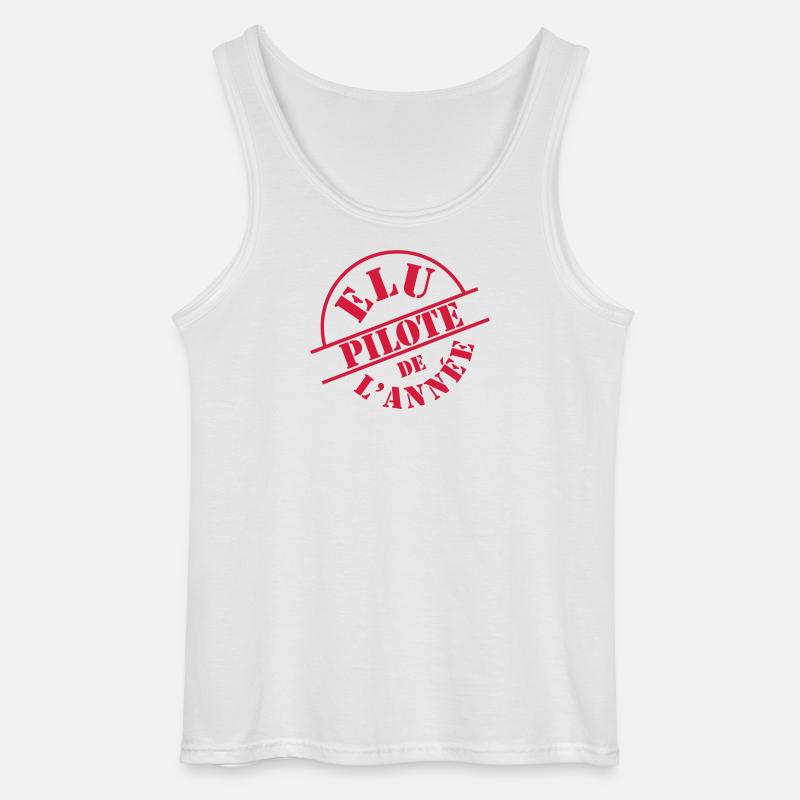 Flugzeugführer - Gildan Männer Tank Top - Weiß