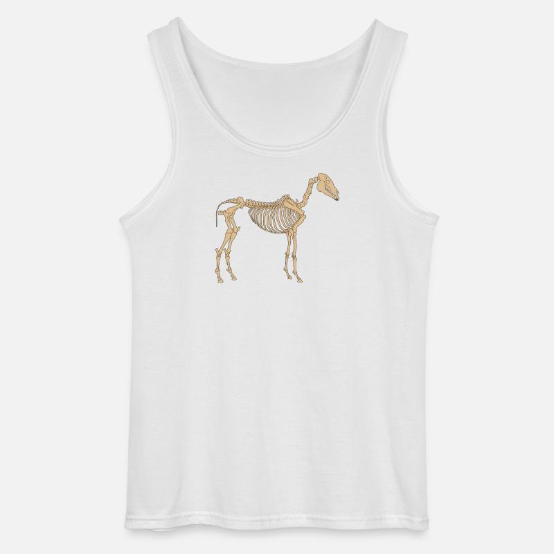 Paleolithic Skeleton Horse - Gildan Men’s Tank Top - white