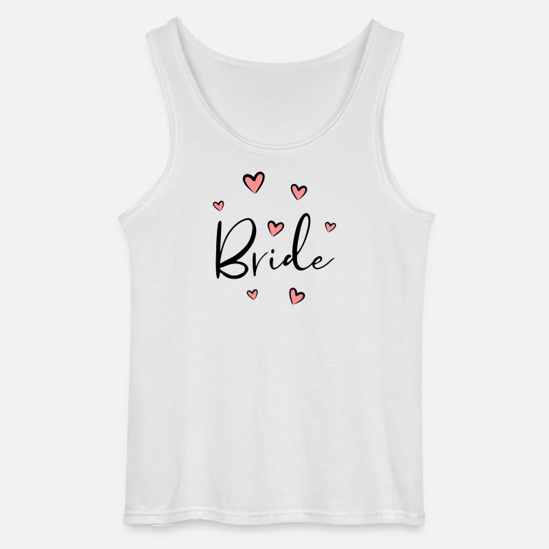 Bride Herz Junggesellinnenabschied Geschenk - Gildan Männer Tank Top - Weiß