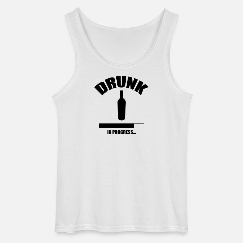 Drunk in progress... - Gildan Männer Tank Top - Weiß