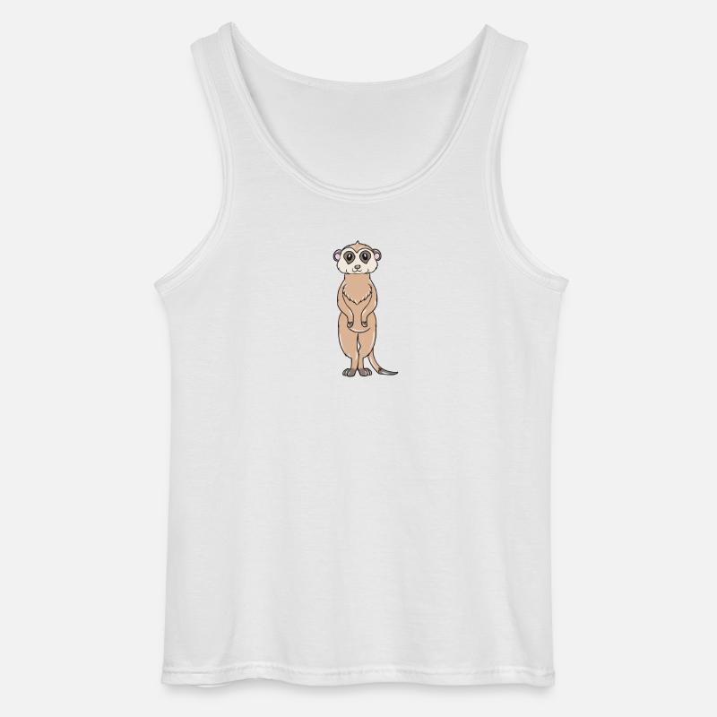 Erdmännchen - Gildan Männer Tank Top - Weiß