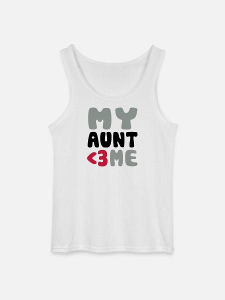 My aunt loves me - Gildan Men’s Tank Top - white