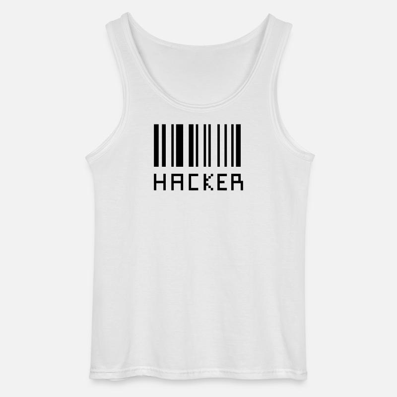 Hacker - Gildan Männer Tank Top - Weiß