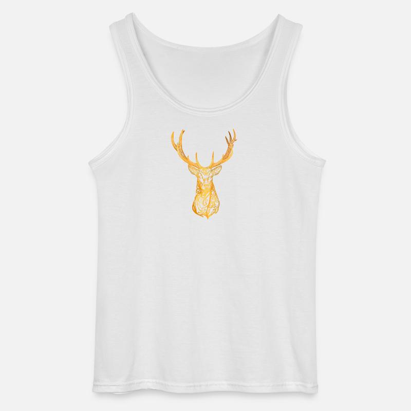 Hirschkopf - Gildan Männer Tank Top - Weiß