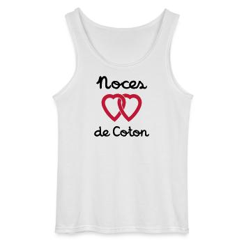 Noces de Coton - Débardeur Gildan Homme - blanc - Devant - AI Model Male 185 dark (185cm)