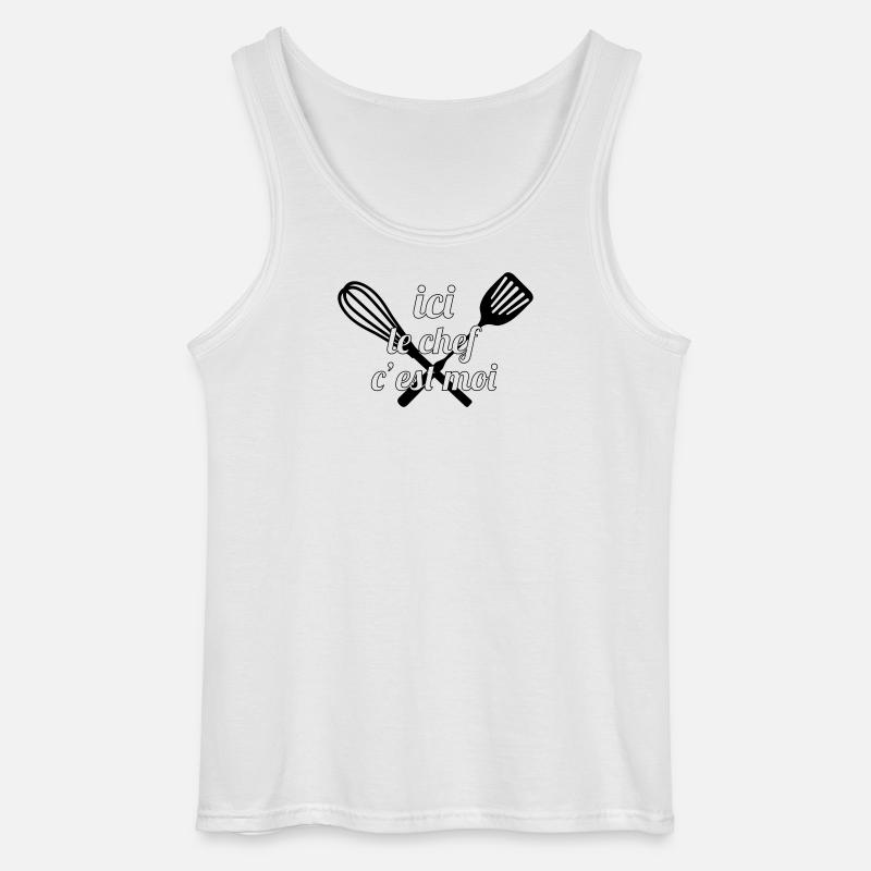 Ici le Chef, c'est moi ! - Gildan Männer Tank Top - Weiß