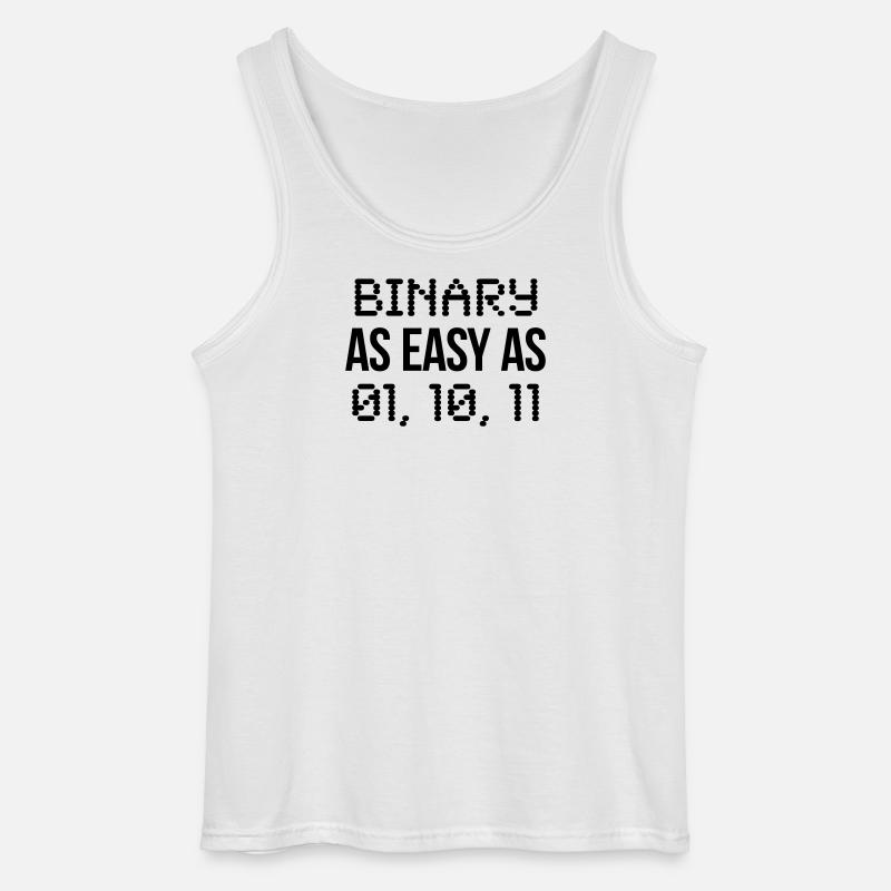 binary - Gildan Men’s Tank Top - white