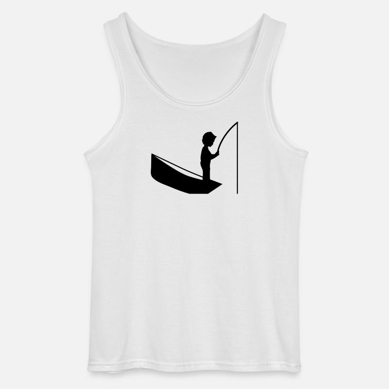 Eine Junge mit einer Angel - Gildan Männer Tank Top - Weiß