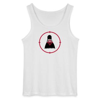Badminton - Gildan Männer Tank Top - Weiß - Vorne - AI Model Male 185 dark (185cm)