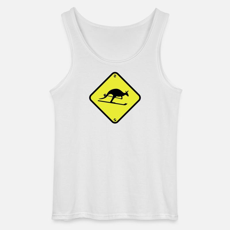 Ski Känguru - Gildan Männer Tank Top - Weiß