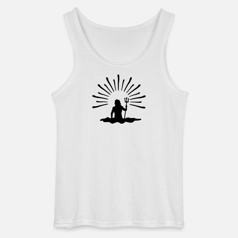 Neptun Mystik Sonne - Gildan Männer Tank Top - Weiß