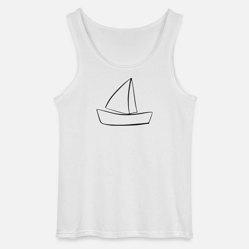Boot - Gildan Männer Tank Top - Weiß