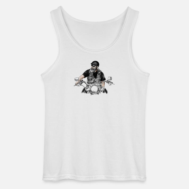 Biker - Gildan Männer Tank Top - Weiß