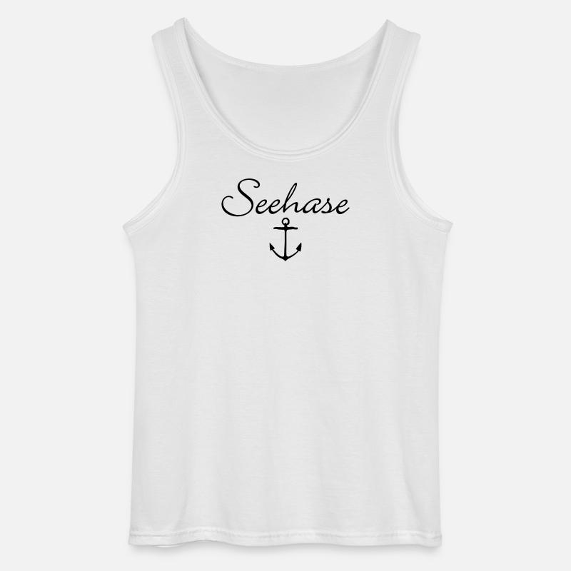 Seehase Anker Bodensee Design - Gildan Männer Tank Top - Weiß