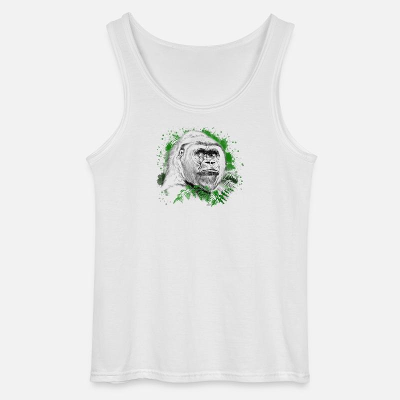 Gorilla - Gildan Männer Tank Top - Weiß