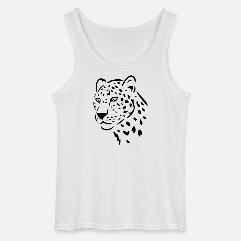 leopard raubkatze - Gildan Männer Tank Top - Weiß
