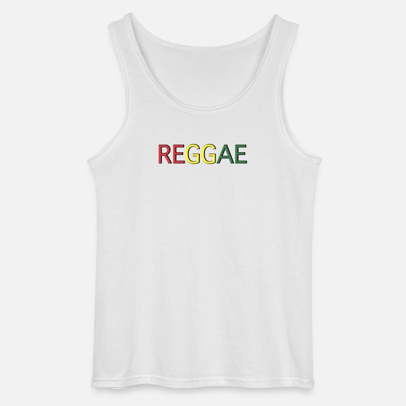 Reggae Farbcode Schriftzug - Gildan Männer Tank Top - Weiß