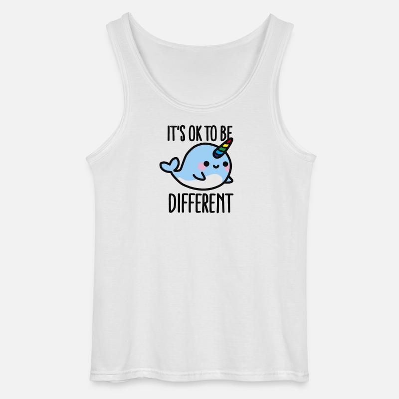 It's ok to be different - Gildan Männer Tank Top - Weiß