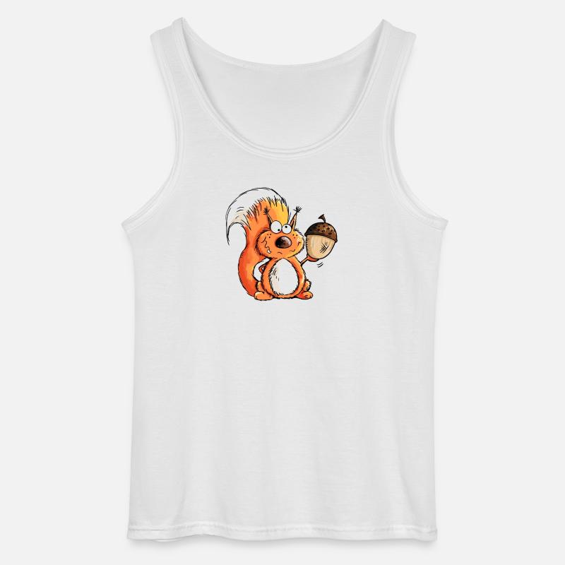 Eichhörnchen - Tier - Tiere - Eichel - Wald - Gildan Männer Tank Top - Weiß