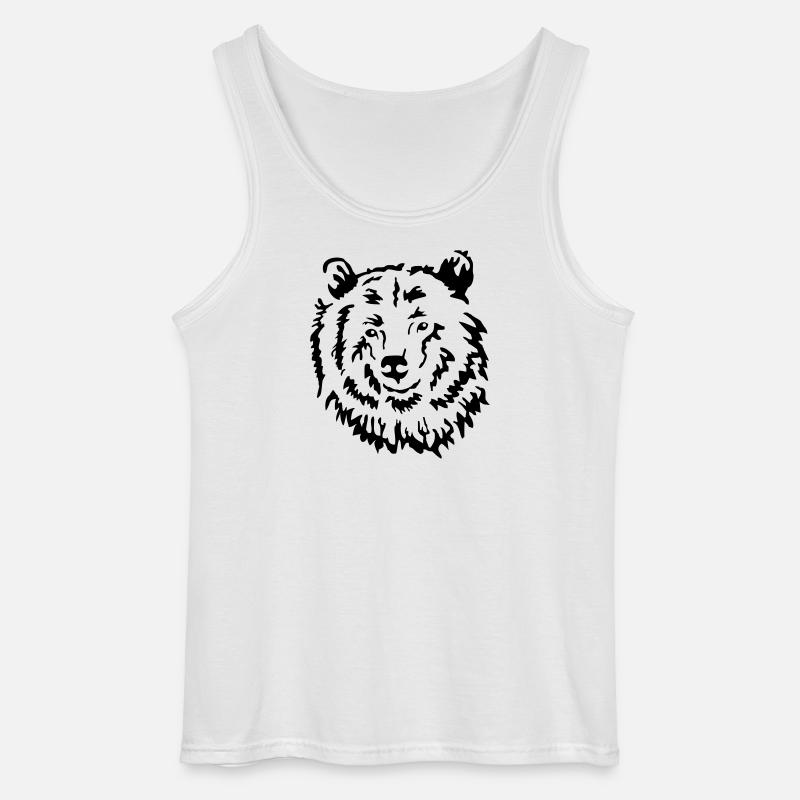 Baer Raubtier - Gildan Männer Tank Top - Weiß