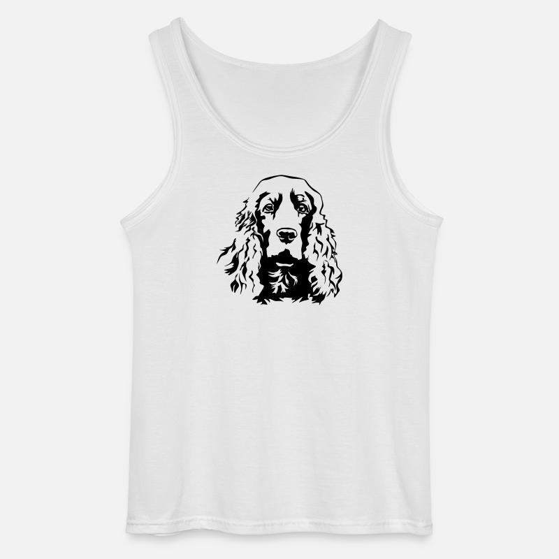 Cocker Spaniel Kopf - Gildan Männer Tank Top - Weiß