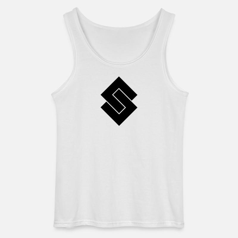 S - Logo - Gildan Männer Tank Top - Weiß