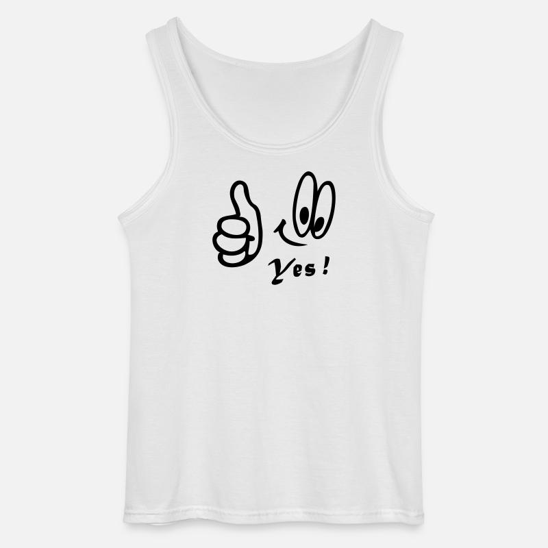 Number One , Yes, Comic - Gildan Männer Tank Top - Weiß