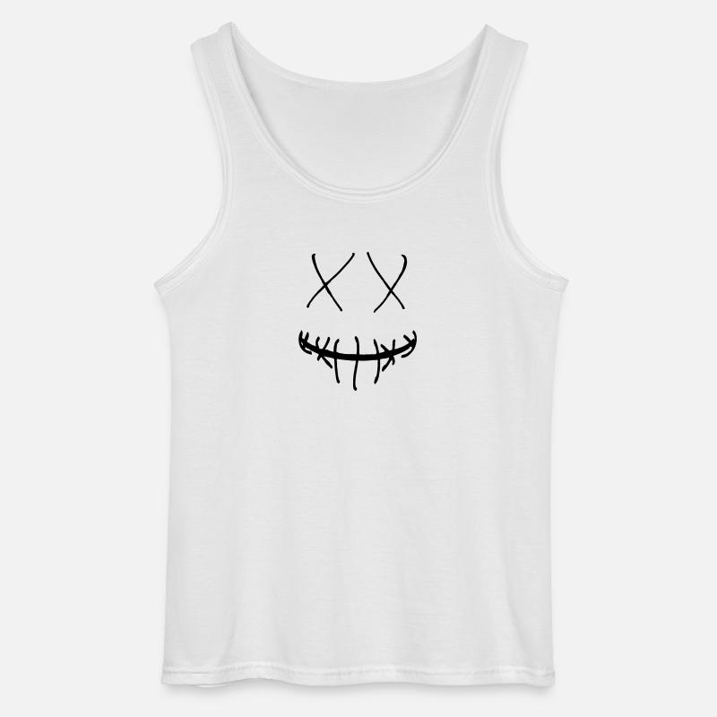 Fröhliches Gesicht Design - Geschenk Geschenkidee - Gildan Männer Tank Top - Weiß