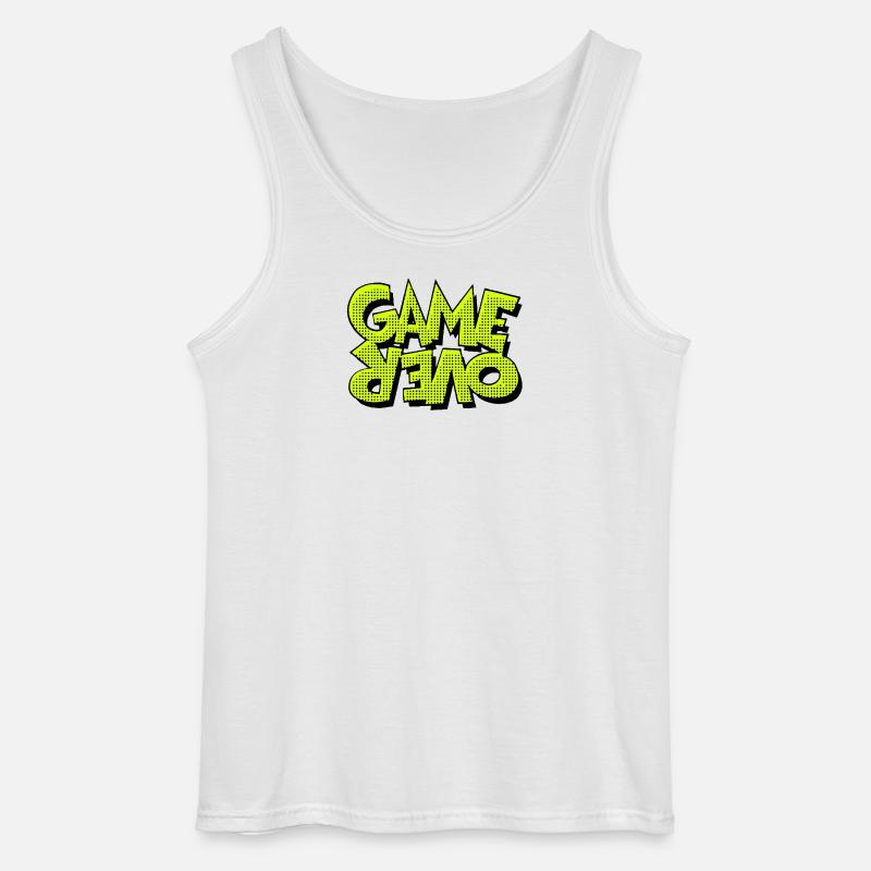 Game Over Retro-Pixel-Design - Gildan Männer Tank Top - Weiß