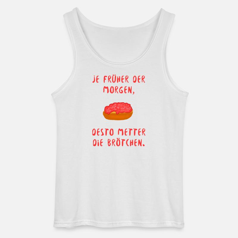 Mett Spruch Brötchen lustig witzig dumm - Gildan Männer Tank Top - Weiß