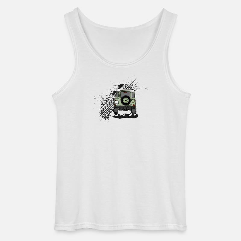 Defender Splash hinten - Gildan Männer Tank Top - Weiß