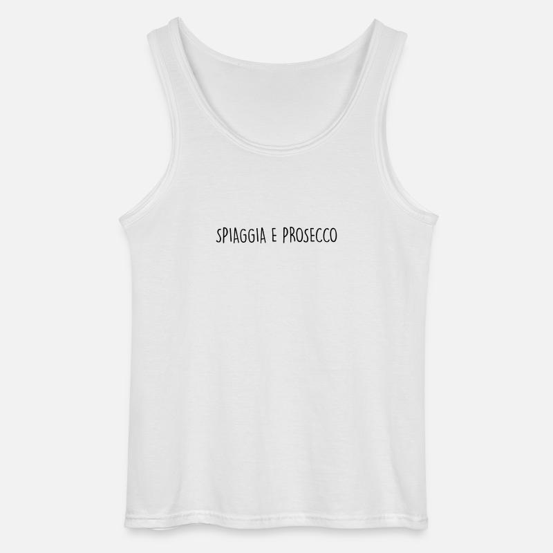 SPIAGGIA E PROSECCO - Gildan Männer Tank Top - Weiß