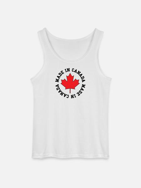 Made in Canada – Maple Leaf Statement - Gildan Men’s Tank Top - white
