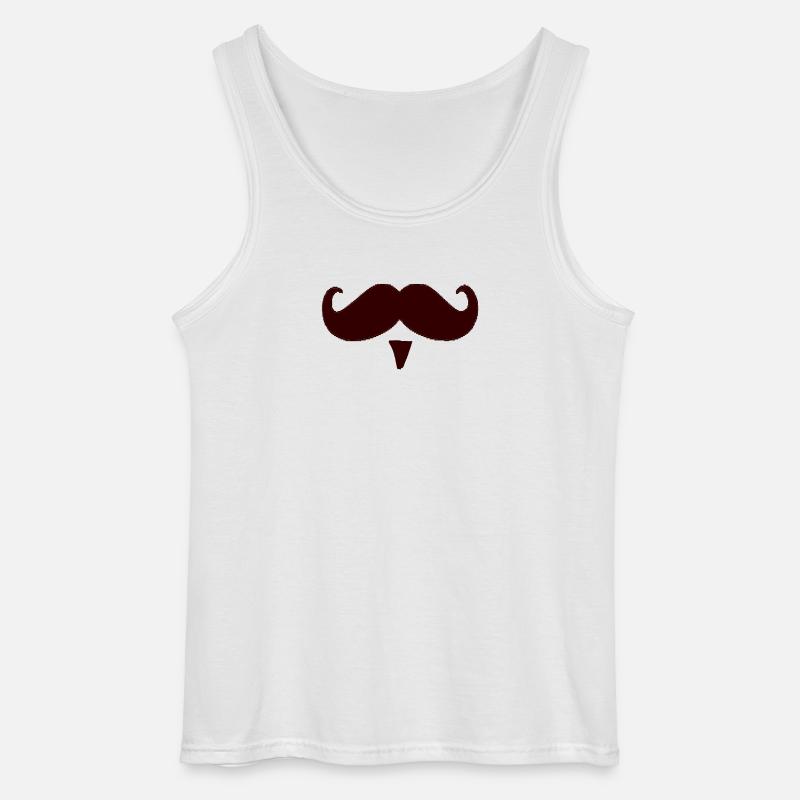 Cadeau de moustache moustache moustache - Débardeur Gildan Homme - blanc