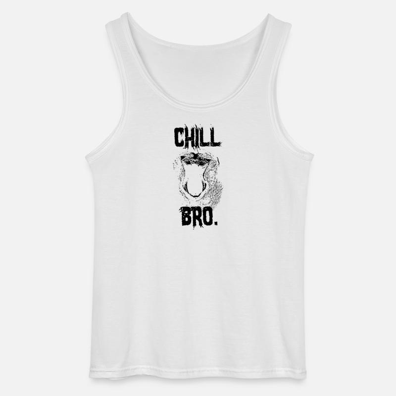 Chill Bro Nasenaffe Geschenk - Gildan Männer Tank Top - Weiß