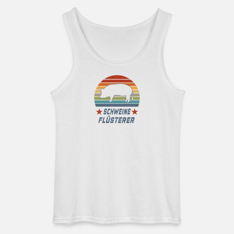 Schweine Flüsterer Design / Geschenkidee - Gildan Männer Tank Top - Weiß