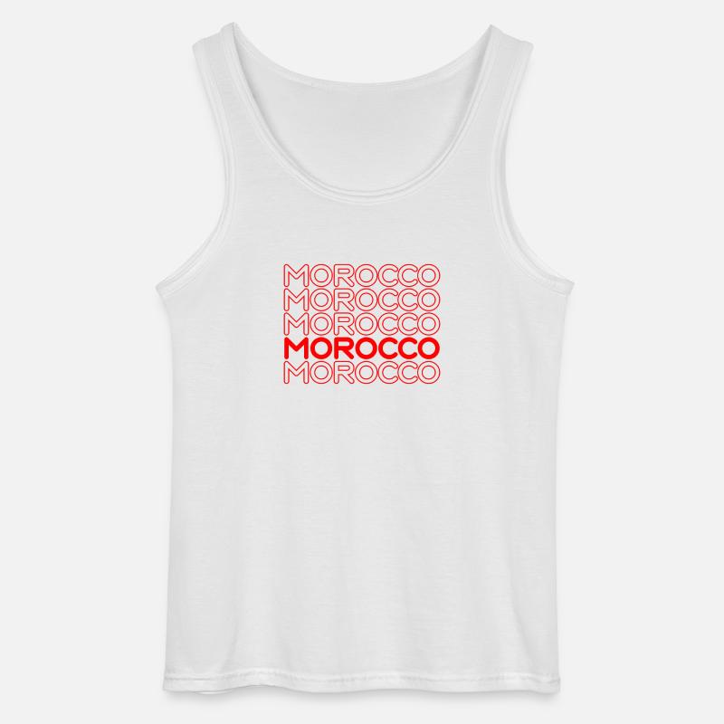 Morocco Neon Schriftzug Muster - Gildan Männer Tank Top - Weiß