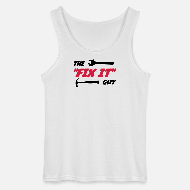 Der "Fix it" Guy 🔨 - Gildan Männer Tank Top - Weiß