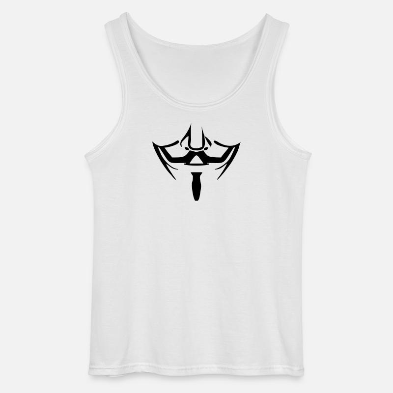 Anonymous mask - Gildan Men’s Tank Top - white