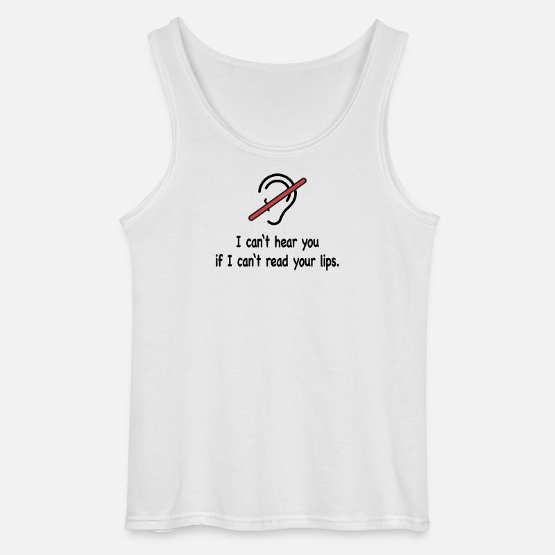 Für Hörgeschädigte - Gildan Männer Tank Top - Weiß
