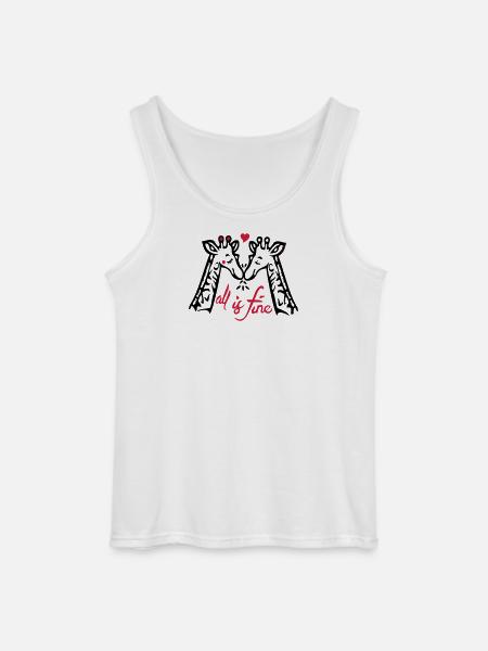 Giraffen Liebe - Gildan Männer Tank Top - Weiß