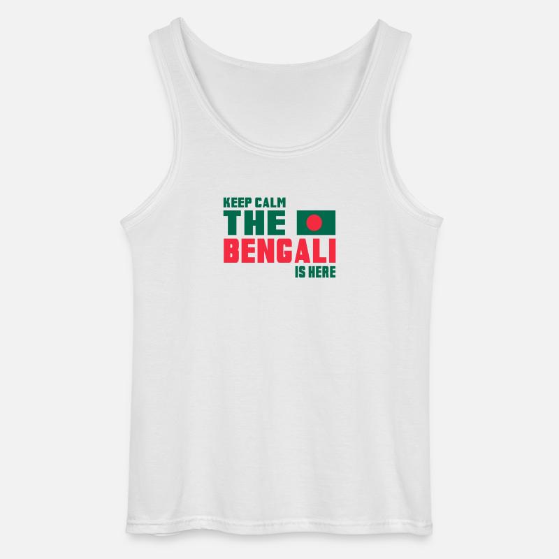 Keep Calm Bangladesch Design / Geschenkidee - Gildan Männer Tank Top - Weiß